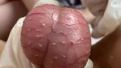 चलाएँ लेटेक्स दस्ताने में रूसी किशोर तीव्र तेल हैंडजॉब पीओवी देता है
