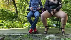 تشغيل في الهواء الطلق BBW جبهة تحرير مورو الإسلامية وسادة صحية واللباس الداخلي صنم يضم الحمار الكبير والرطب كس